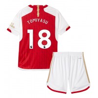 Arsenal Takehiro Tomiyasu #18 Hemmadräkt Barn 2023-24 Kortärmad (+ Korta byxor)